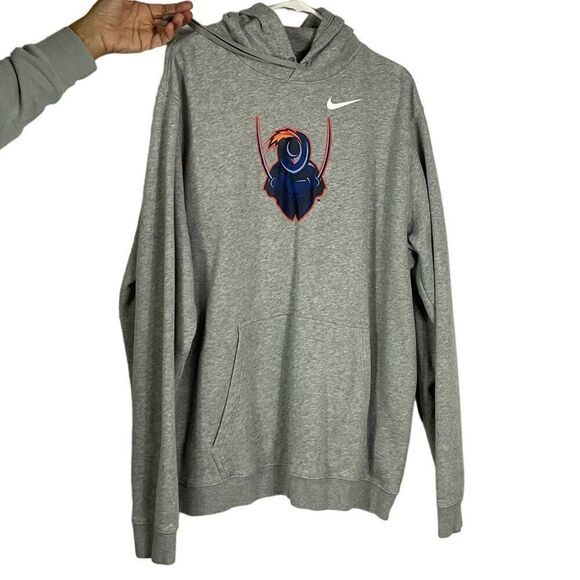 Nike Gray University of Virginia Cavalier Hoodie, Mens XXL, Kangaroo Pocket - Picture 6 of 11